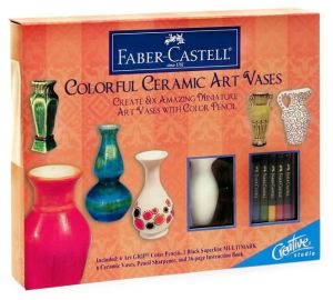 Colorful Ceramic Art Vases: Create Six Amazing Miniature Art Vases with Color Pencil