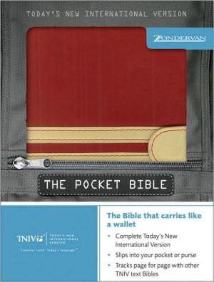 TNIV Pocket Bible: Today's New International Version, scarlet/sand stripes, with magnetic closure