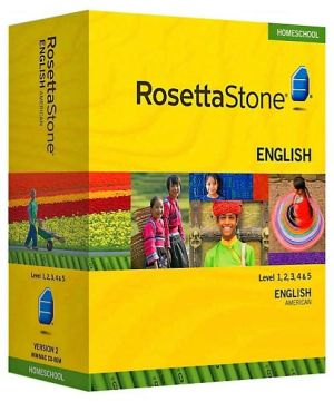 Rosetta Stone Homeschool Version 3 English (US) Levels 1,2,3,4 & 5 Set: with Audio Companion, Parent Administrative Tools & Headset with Microphone