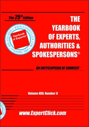 Yearbook of Experts, Authorities and Spoke, Vol. 25