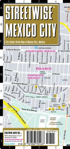 Streetwise Mexico City Map - Laminated City Center Street Map of Mexico City, MX - Folding Pocket Size Travel Map With Metro