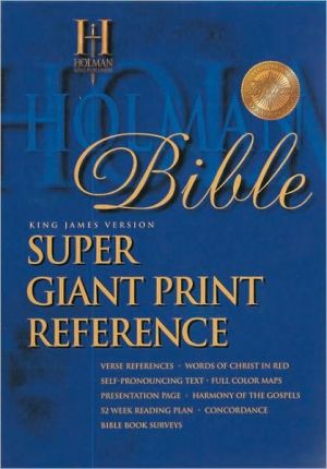 Super Giant Print (18 point type) Reference Bible: King James Version (KJV), black imitation leather, words of Christ in red, with concordance