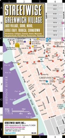 Streetwise Greenwich Village Map - Laminated Street Map of Greenwich Village, NY - Folding Pocket Size Travel Map With Subway