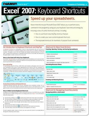 Excel 2007 Keyboard Shortcuts (Quamut)
