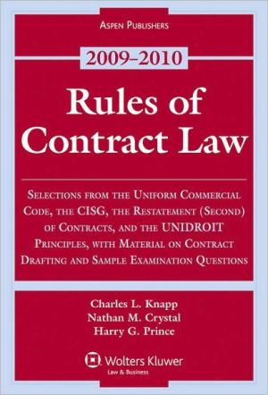 Rules Of Contract Law, 2009-2010