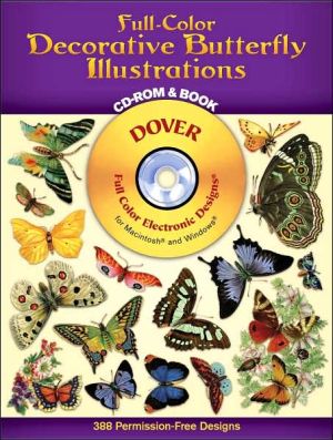 Full-Color Decorative Butterfly Illustrations CD-ROM and Book